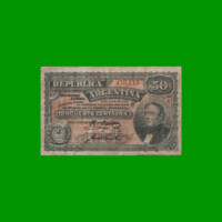 BILLETE FRACCIONARIO 0,50 CTVOS, BOT 1052, AÑO 1897, ESTADO BUENO+.-