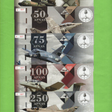 COLECCION DE BONOS APNA 2019 - TEMATICA AVIONES - MALVINAS, S/C.-