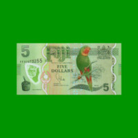 BILLETE DE FIJI 5,00 DOLARES, POLYMERO PICK 115a, ESTADO SIN CIRCULAR.-