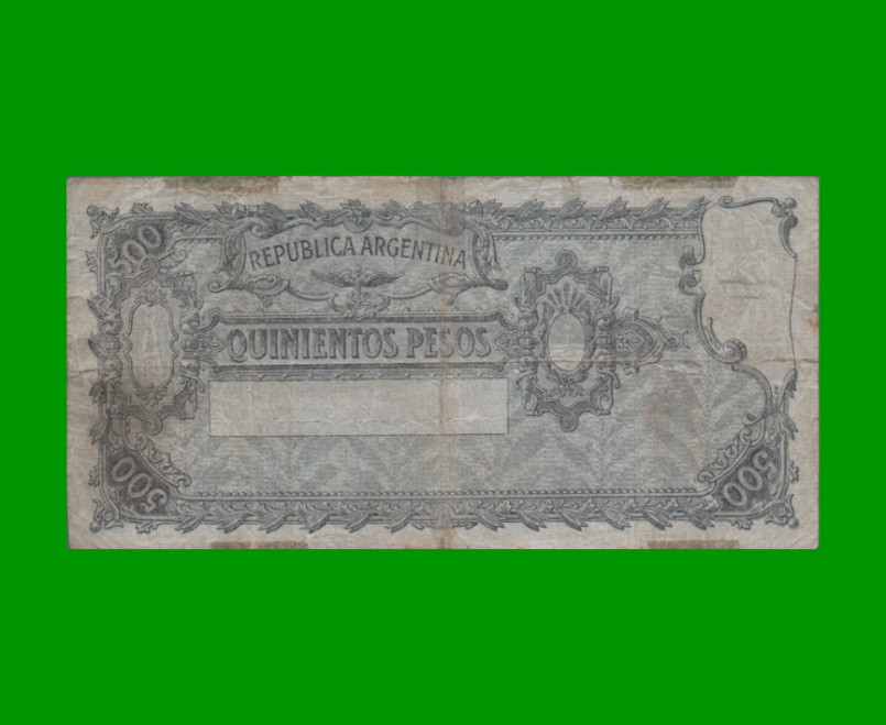 BILLETE CAJA DE CONVERSION $ 500,00, BOT 1699, AÑO 1929, ESTADO BUENO.- - Imagen 2