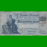 BILLETE CAJA DE CONVERSION $ 500,00, BOT 1699, AÑO 1929, ESTADO BUENO.-