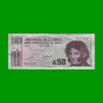 BONO DE LA RIOJA 50,00 DE AUSTRALES, EC 041, AÑO 1988, ESTADO MUY BUENO.-