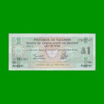 BONO DE TUCUMAN 1,00 AUSTRAL, EC 100, AÑO 1988, ESTADO MUY BUENO.-