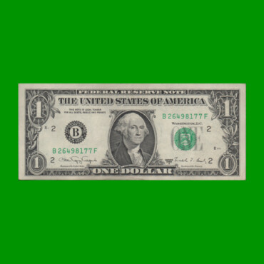 BILLETE DE EEUU 1,00 DOLAR, SELLO VERDE, PICK 480b, ESTADO EXCELENTE.-