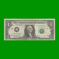 BILLETE DE EEUU 1,00 DOLAR, SELLO VERDE, PICK 496, ESTADO EXCELENTE.-