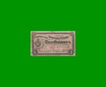BILLETE PROVINCIA DE JUJUY 0,50 CTVOS MONEDA NACIONAL, PICK S2021, AÑO 1903, ESTADO MUY BUENO.-