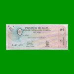BONO DE SALTA 1,00 DE AUSTRAL, EC 052, AÑO 1986, ESTADO MUY BUENO+.-