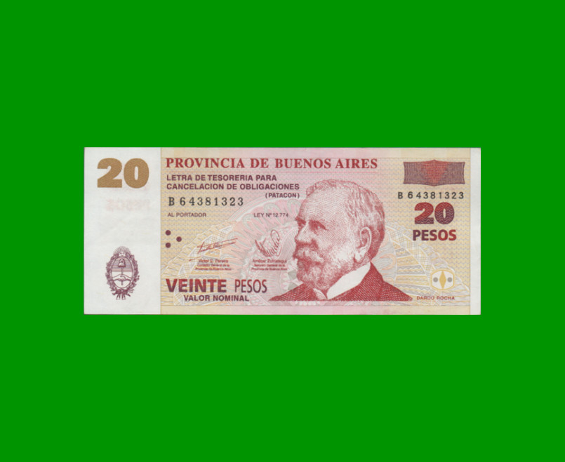 BONO DE BUENOS AIRES $20,00, EC 222, AÑO 2002, ESTADO EXCELENTE- .-