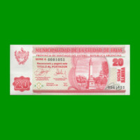 BONO DE LA MUNICIPALIDAD DE FRIAS $20,00, SERIE G, AÑO 2001, ESTADO MUY BUENO+.-