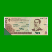 BONO CHACO $10,00, EC 249, SERIE 2, DESMONETIZADO, ESTADO MUY BUENO+.-