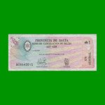 BONO DE SALTA 1,00 DE AUSTRAL, EC 053, AÑO 1987, ESTADO BUENO+.-