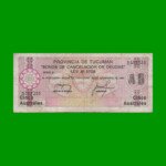 BONO DE TUCUMAN 5,00 AUSTRALES, EC 104, AÑO 1987, ESTADO BUENO.-