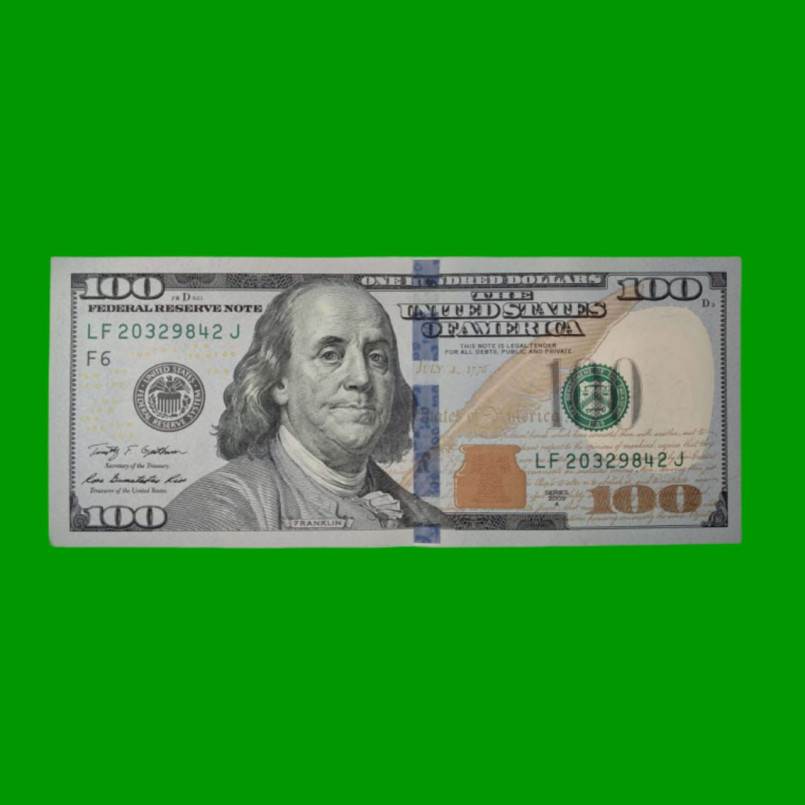 BILLETE DE EEUU 100,00 DOLAR, SELLO VERDE, PICK 535, ESTADO SIN CIRCULAR.-