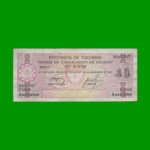 BONO DE TUCUMAN 5,00 AUSTRALES, EC 104, AÑO 1987, ESTADO BUENO.-