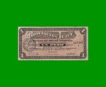 BILLETE PROVINCIA DE JUJUY $1,00 MONEDA NACIONAL, PICK NO CATALOGADO, AÑO 1923, ESTADO EXCELENTE+.-