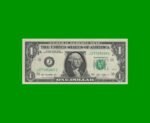 BILLETE DE EEUU 1,00 DOLAR, SELLO VERDE, PICK 537, ESTADO SIN CIRCULAR.-