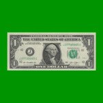 BILLETE DE EEUU 1,00 DOLAR, SELLO VERDE, PICK 537, ESTADO SIN CIRCULAR.-