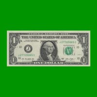 BILLETE DE EEUU 1,00 DOLAR, SELLO VERDE, PICK 537, ESTADO SIN CIRCULAR.-