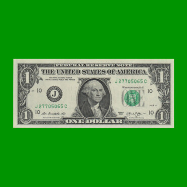 BILLETE DE EEUU 1,00 DOLAR, SELLO VERDE, PICK 537, ESTADO SIN CIRCULAR.-