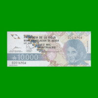 BONO DE LA RIOJA 10.000,00 DE AUSTRALES, EC 044, AÑO 1989, ESTADO SIN CIRCULAR.-