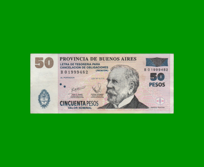 BONO DE BUENOS AIRES $50,00, EC 224, AÑO 2002, ESTADO EXCELENTE.-