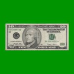 REPOSICION BILLETE DE EEUU 10,00 DOLARES, SELLO VERDE, PICK 506, ESTADO BUENO+.-