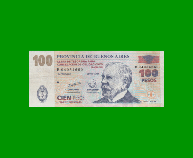 BONO DE BUENOS AIRES $100,00, EC 226, AÑO 2002, FALSO DE LA EPOCA, ESTADO MUY BUENO.-