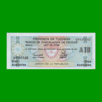 BONO DE TUCUMAN 10,00 AUSTRALES, EC 113, AÑO 1988, ESTADO SIN CIRCULAR.-
