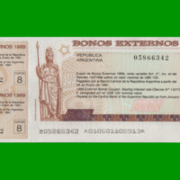BONO EXTERNOS (BCRA) 100 DOLARES, ESTADO SIN CIRCULAR.-