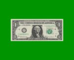 BILLETE DE EEUU 1,00 DOLAR, SELLO VERDE, PICK 544, ESTADO SIN CIRCULAR.-