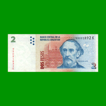 PESOS CONVERTIBLES 2do DISEÑO $2,00, BOT 3240, AÑO 2013, ESTADO MUY BUENO+ .-