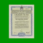 BONO MONEDA NACIONAL $500,00, EMPRESTITO DE RECUPERACION NACIONAL 9 DE JULIO, AÑO 1962, ESTADO EXCELETE+.-