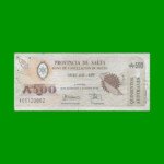 BONO DE SALTA 500,00 DE AUSTRALES, EC 071, AÑO 1989, ESTADO MUY BUENO.-
