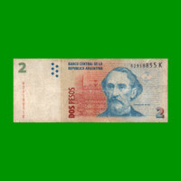 PESOS CONVERTIBLES 2do DISEÑO $2,00, BOT 3239, AÑO 2010, ESTADO BUENO.-
