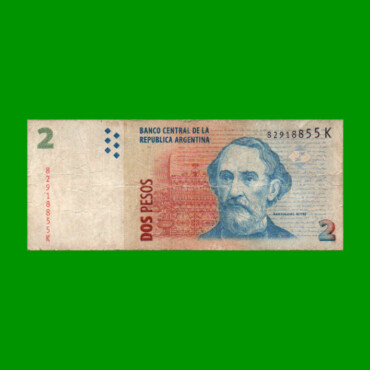 PESOS CONVERTIBLES 2do DISEÑO $2,00, BOT 3239, AÑO 2010, ESTADO BUENO.-