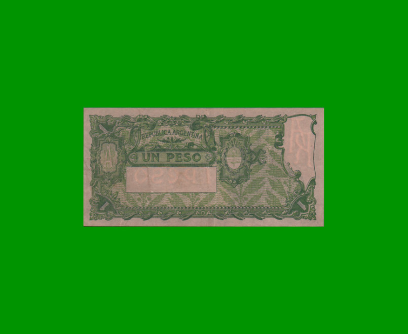 BILLETE CAJA DE CONVERSION $ 1,00, BOT 1564, AÑO 1933, ESTADO MUY BUENO+.- - Imagen 2