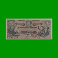 BILLETE PROVINCIA DE CORDOBA $ 1,00 FASCIMIL, AÑO 1888, SERIE 004, ESTADO EXCELENTE.-