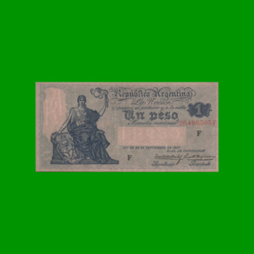 BILLETE CAJA DE CONVERSION $ 1,00, BOT 1564, AÑO 1933, ESTADO MUY BUENO+.-