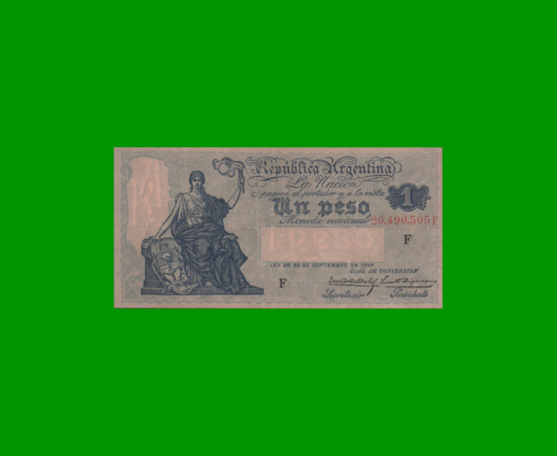 BILLETE CAJA DE CONVERSION $ 1,00, BOT 1564, AÑO 1933, ESTADO MUY BUENO+.-