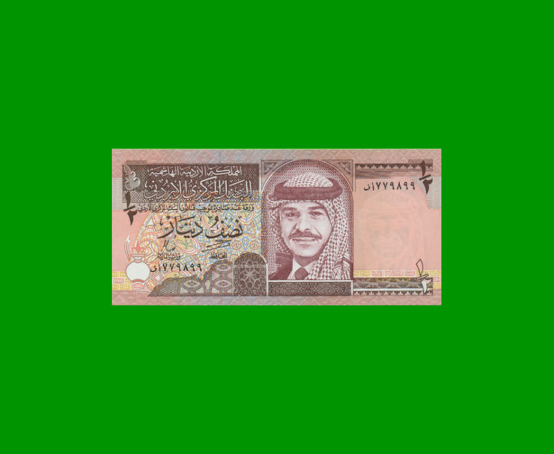 BILLETE DE JORDANIA 1/2 DINAR, PICK 28b, ESTADO SIN CIRCULAR.-