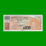 BONO DE LA RIOJA 10,00CTVOS DE AUSTRALES, EC 028, AÑO 1986, ESTADO SIN CIRCULAR.-
