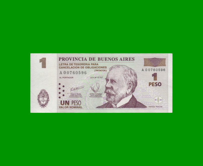 BONO DE BUENOS AIRES $1,00, EC 211, AÑO 2001, ESTADO EXCELENTE+.-