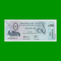 BONO DE SALTA 1.000,00 DE AUSTRALES, EC 074, AÑO 1989, ESTADO SIN CIRCULAR.-