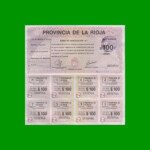 BONO DE LA RIOJA $100,00 SERIE A, AÑO 1995, ESTADO EXCELENTE.-