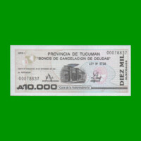 BONO DE TUCUMAN 10.000,00 AUSTRALES, EC 127, AÑO 1990, ESTADO SIN CIRCULAR.-