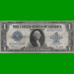 BILLETE DE EEUU 1.00 DOLAR, SELLO AZUL, TAMAÑO GRANDE, PICK 342, ESTADO BUENO+.-