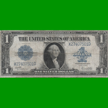 BILLETE DE EEUU 1.00 DOLAR, SELLO AZUL, TAMAÑO GRANDE, PICK 342, ESTADO BUENO+.-