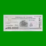 BONO DE TUCUMAN 10.000,00 AUSTRALES, EC 133, AÑO 1990, ESTADO SIN CIRCULAR.-