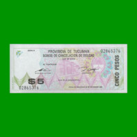 BONO DE TUCUMAN $ 5,00, EC 435, AÑO 1994, ESTADO SIN CIRCULAR.-