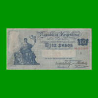 BILLETE CAJA DE CONVERSION $ 10,00, BOT 1624, AÑO 1925, ESTADO MUY BUENO-.-